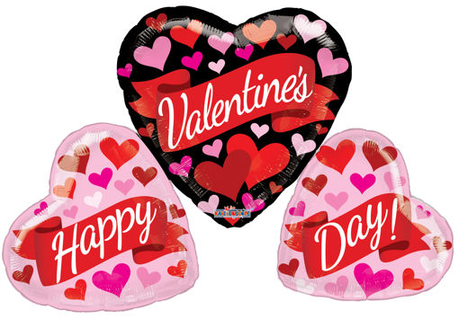 Picture of VALENTINES 3 PIECE FOIL BALLOONS